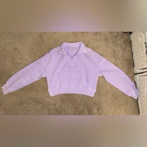Abercrombie and Fitch purple quarter zip crewneck XS
